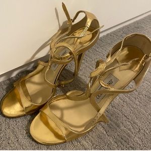 Jimmy Choo Gold Sandals size 9